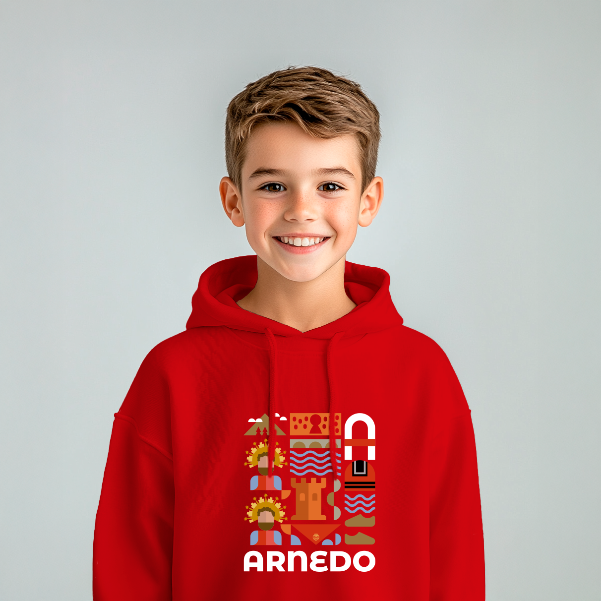 Sudadera niño/a con capucha Arnedo Ama Tu Pueblo