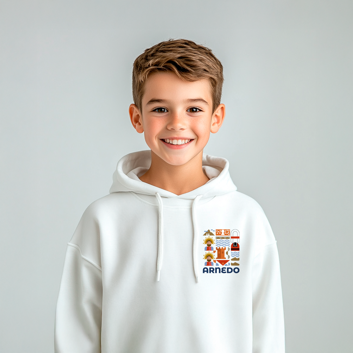 Sudadera niño/a con capucha Arnedo Ama Tu Pueblo