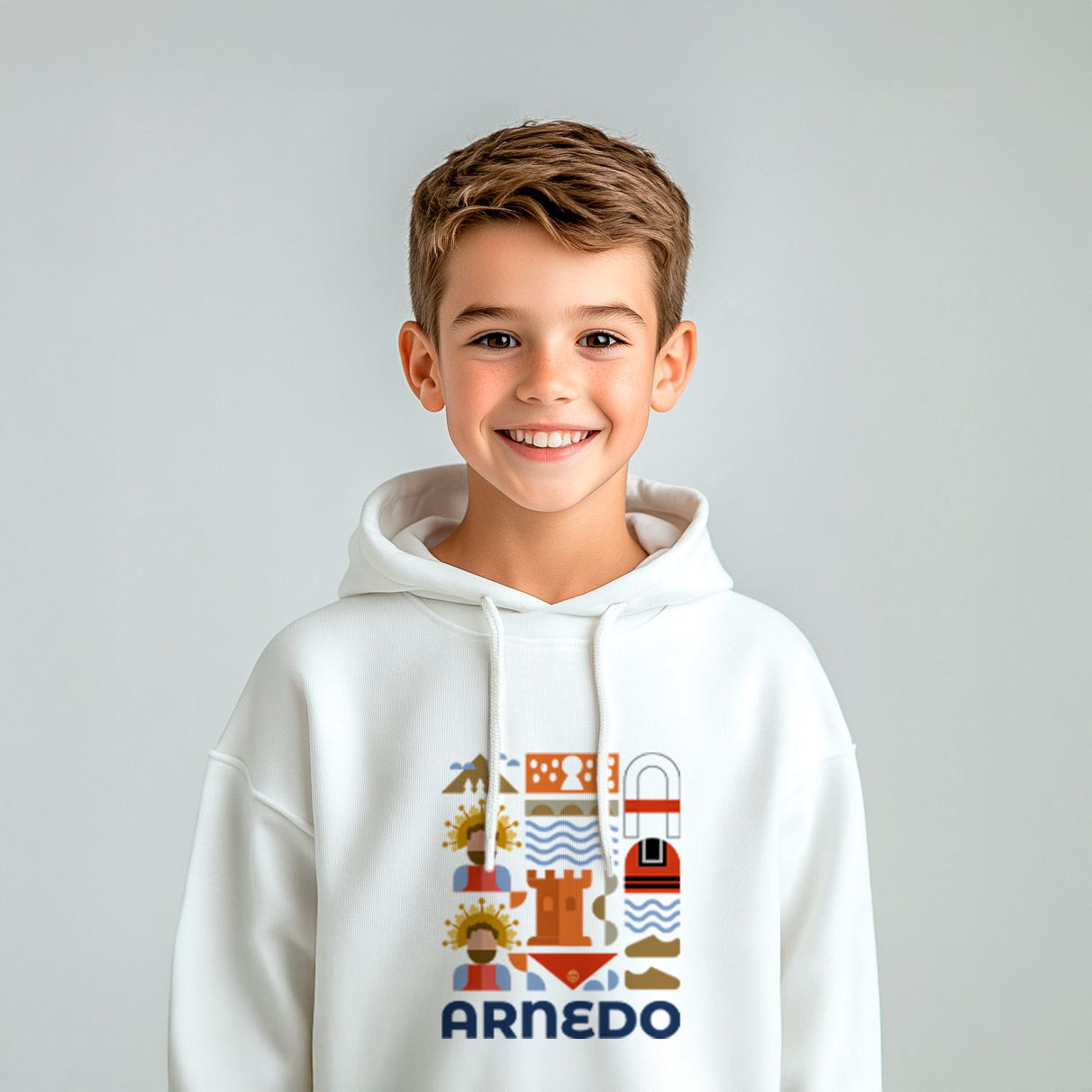 Sudadera niño/a con capucha Arnedo Ama Tu Pueblo