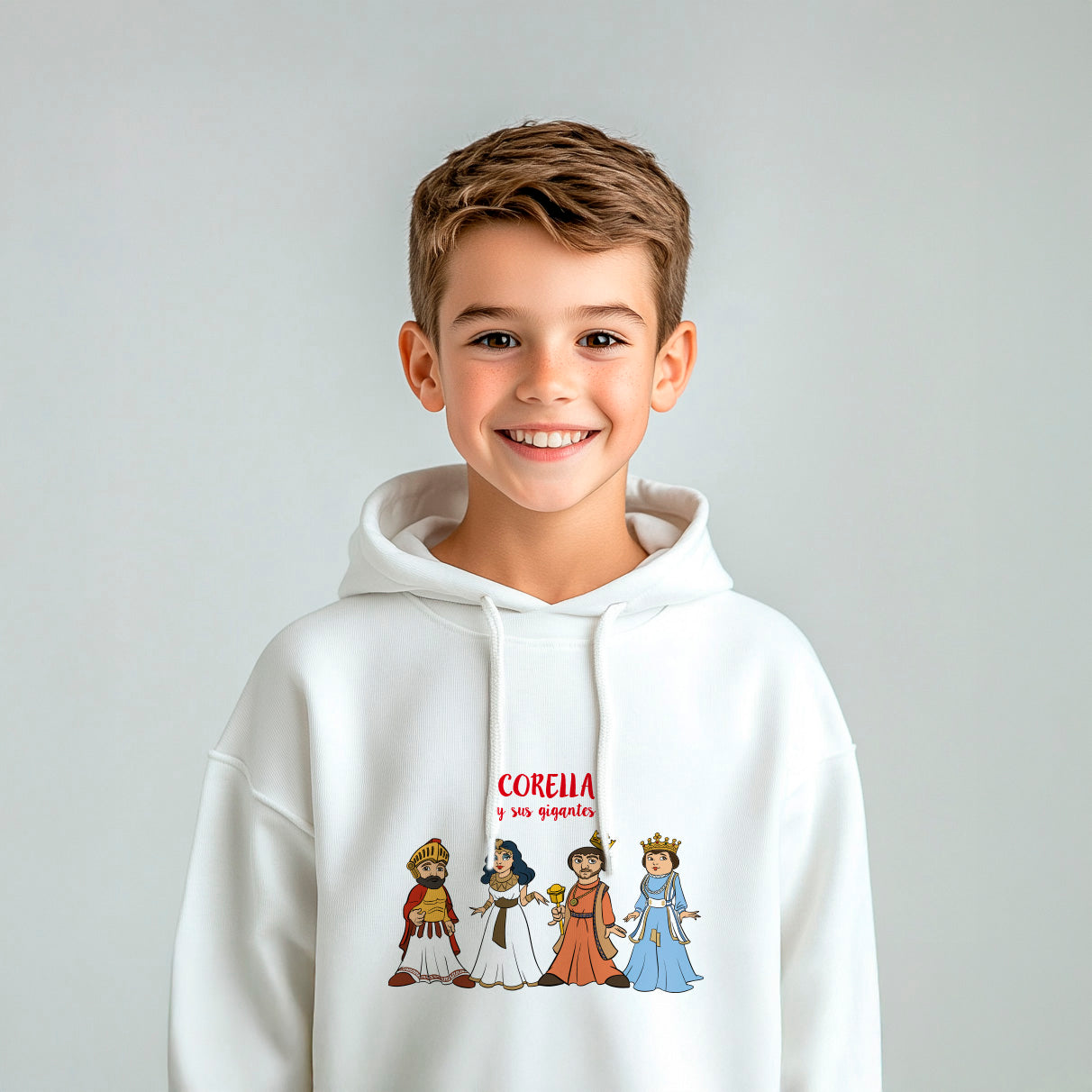 Sudadera niño/a con capucha Corella Ama Tu Pueblo