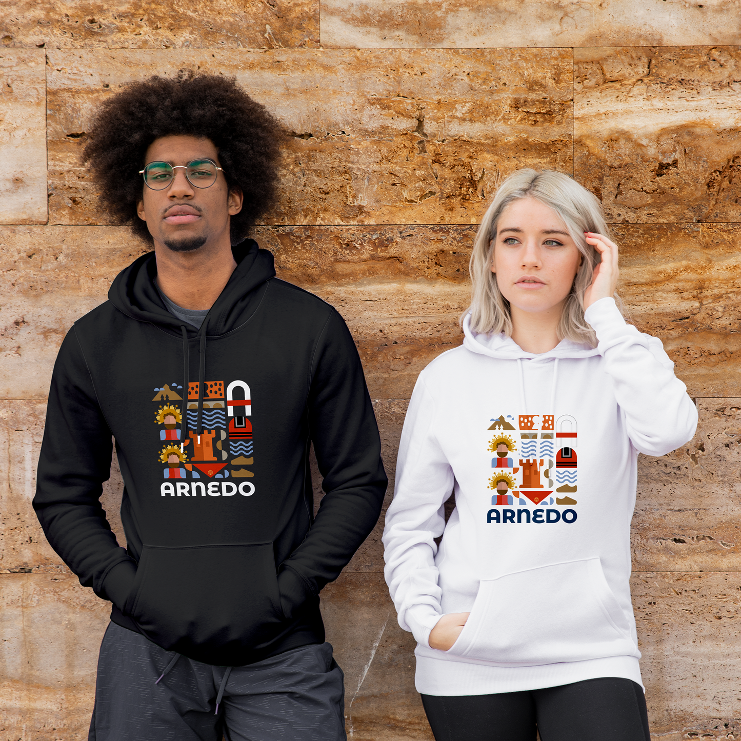 Hoodie Unisex Arnedo Gráfica Brocos