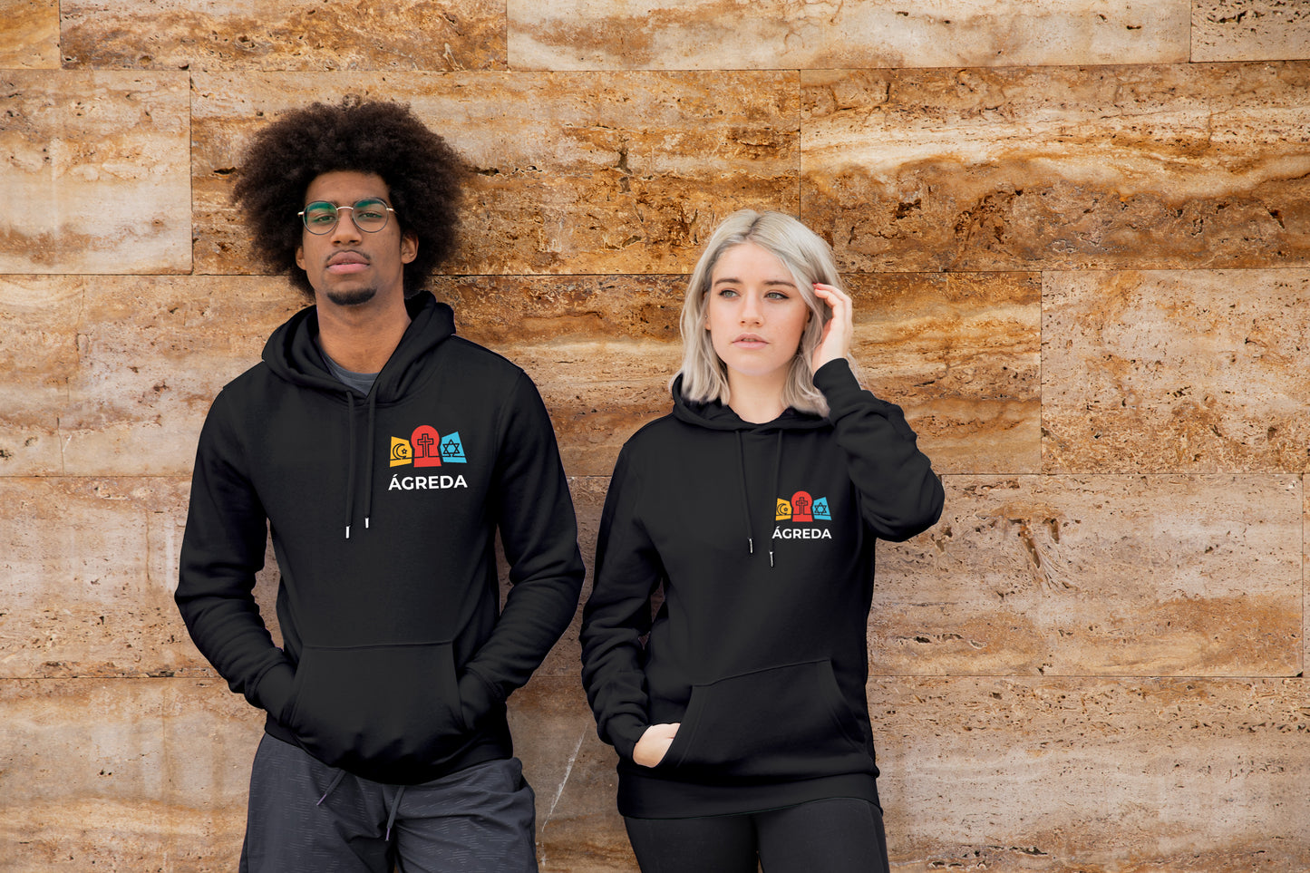 Hoodie Unisex Ágreda Gráfica Brocos