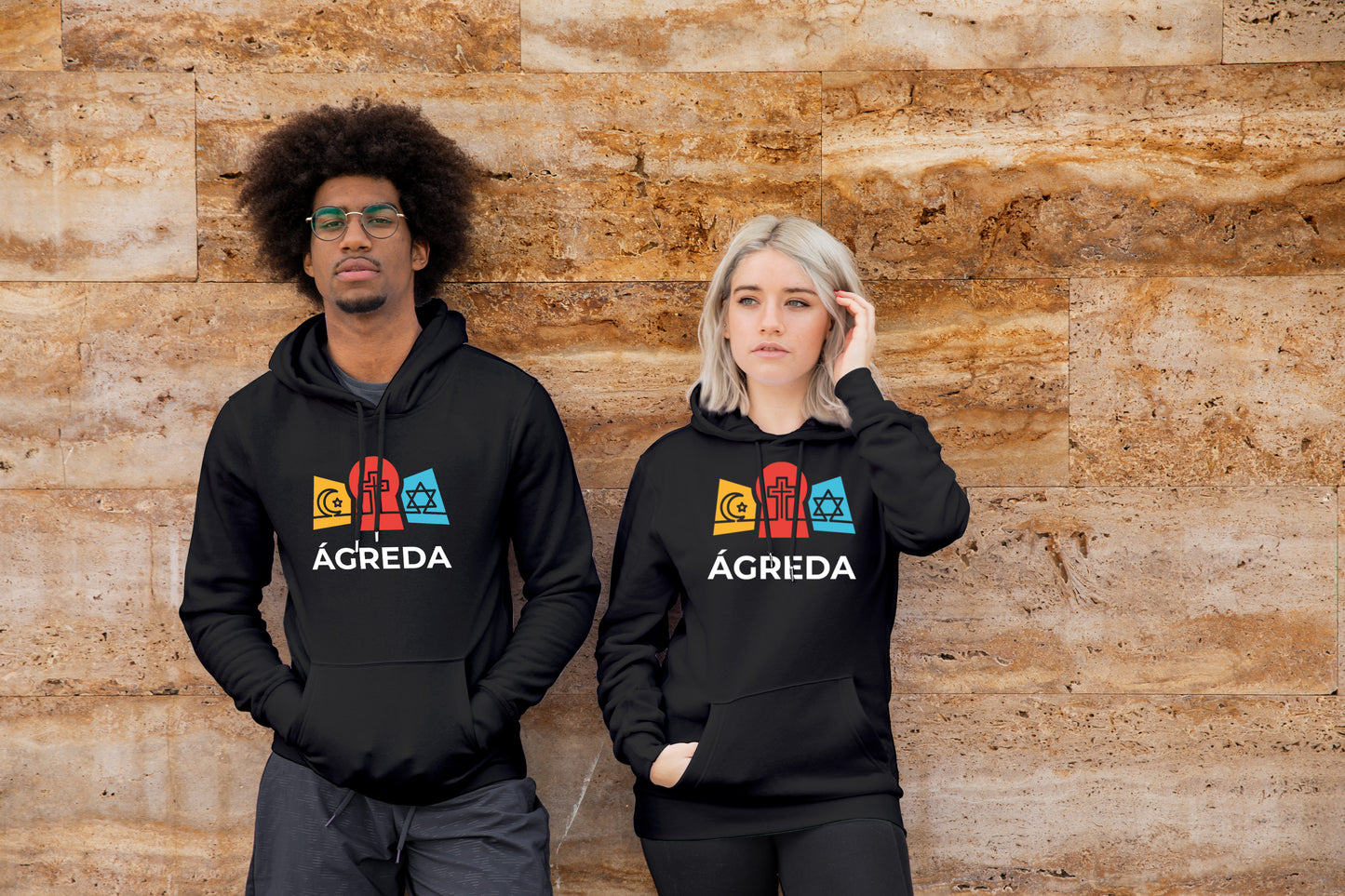 Hoodie Unisex Ágreda Gráfica Brocos