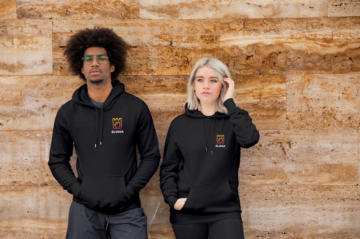 Hoodie Unisex Ólvega Gráfica Brocos