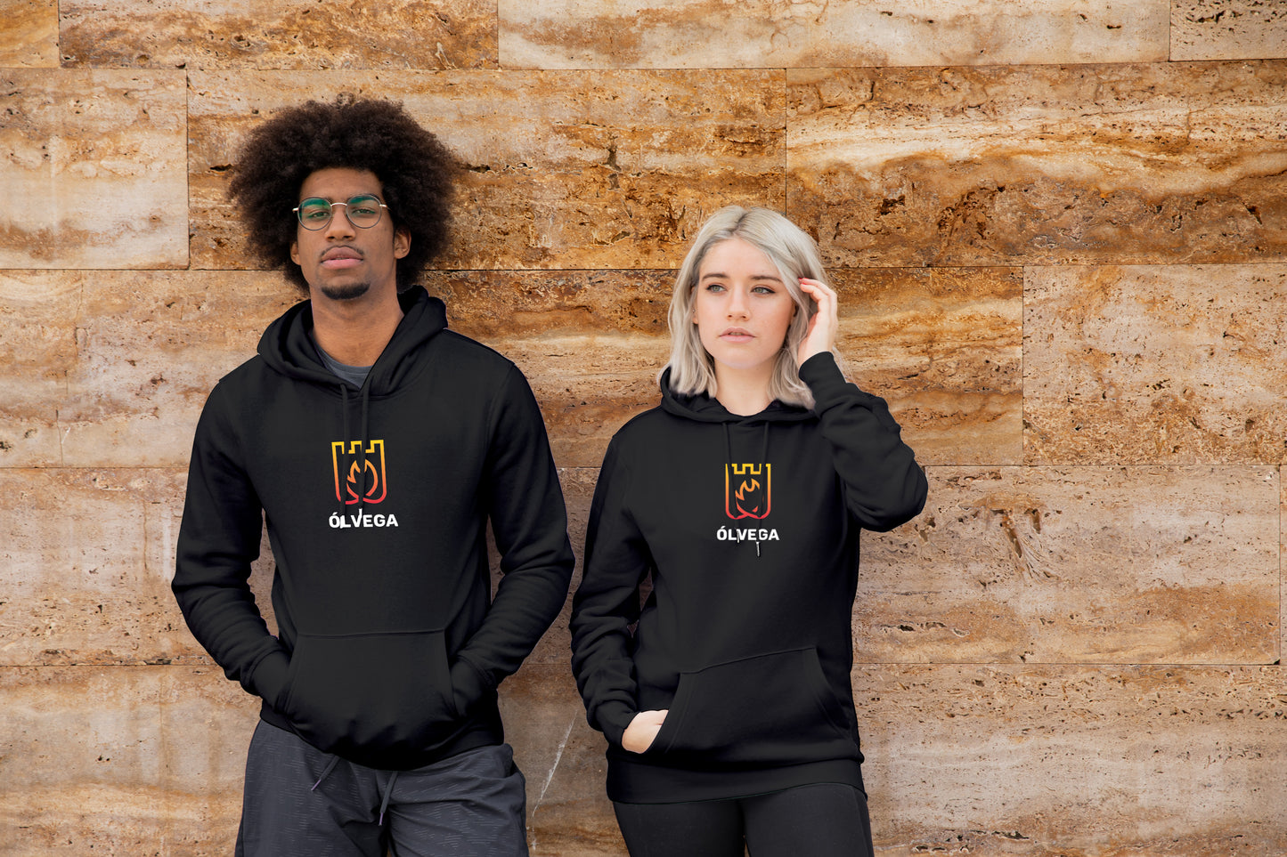 Hoodie Unisex Ólvega Gráfica Brocos