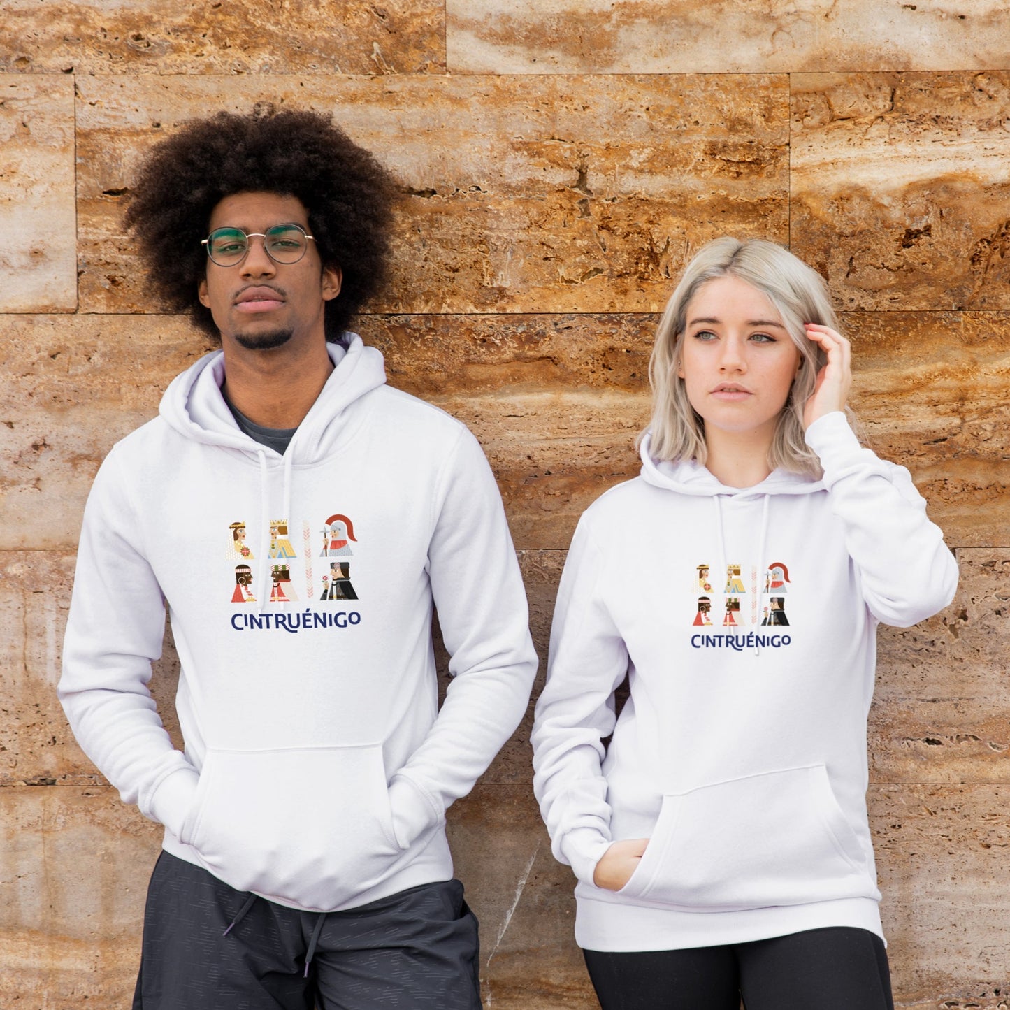 Sudadera Unisex con capucha Cintruénigo cultural Gráfica Brocos