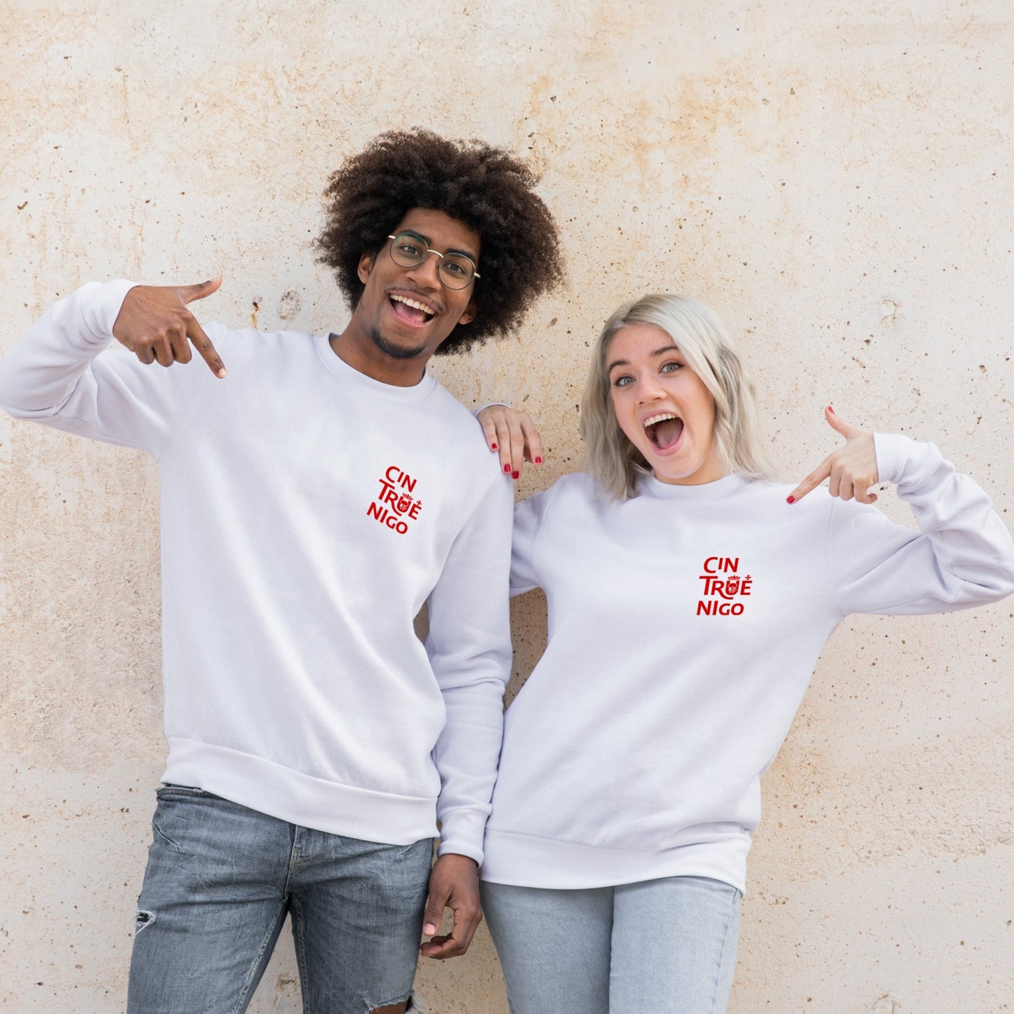 Sudadera Unisex sin capucha Cintruénigo Gráfica Brocos