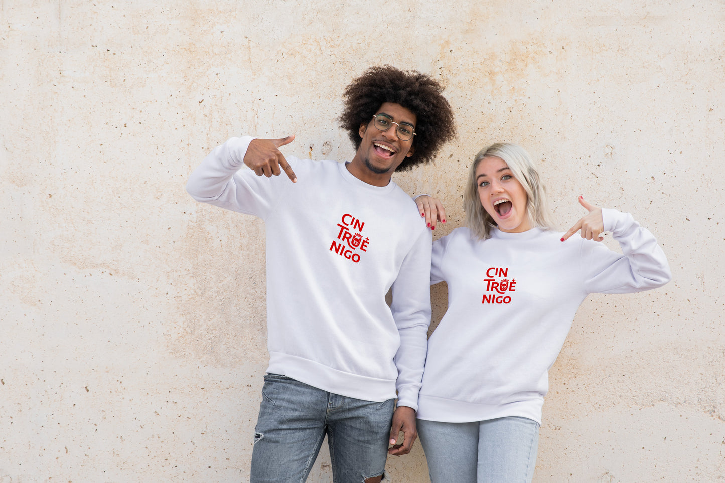 Sudadera Unisex sin capucha Cintruénigo Gráfica Brocos
