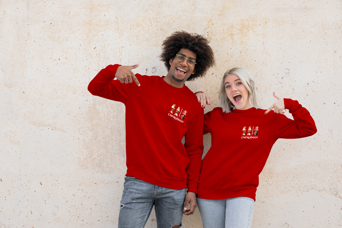 Sudadera Unisex sin capucha Cintruénigo cultural Gráfica Brocos