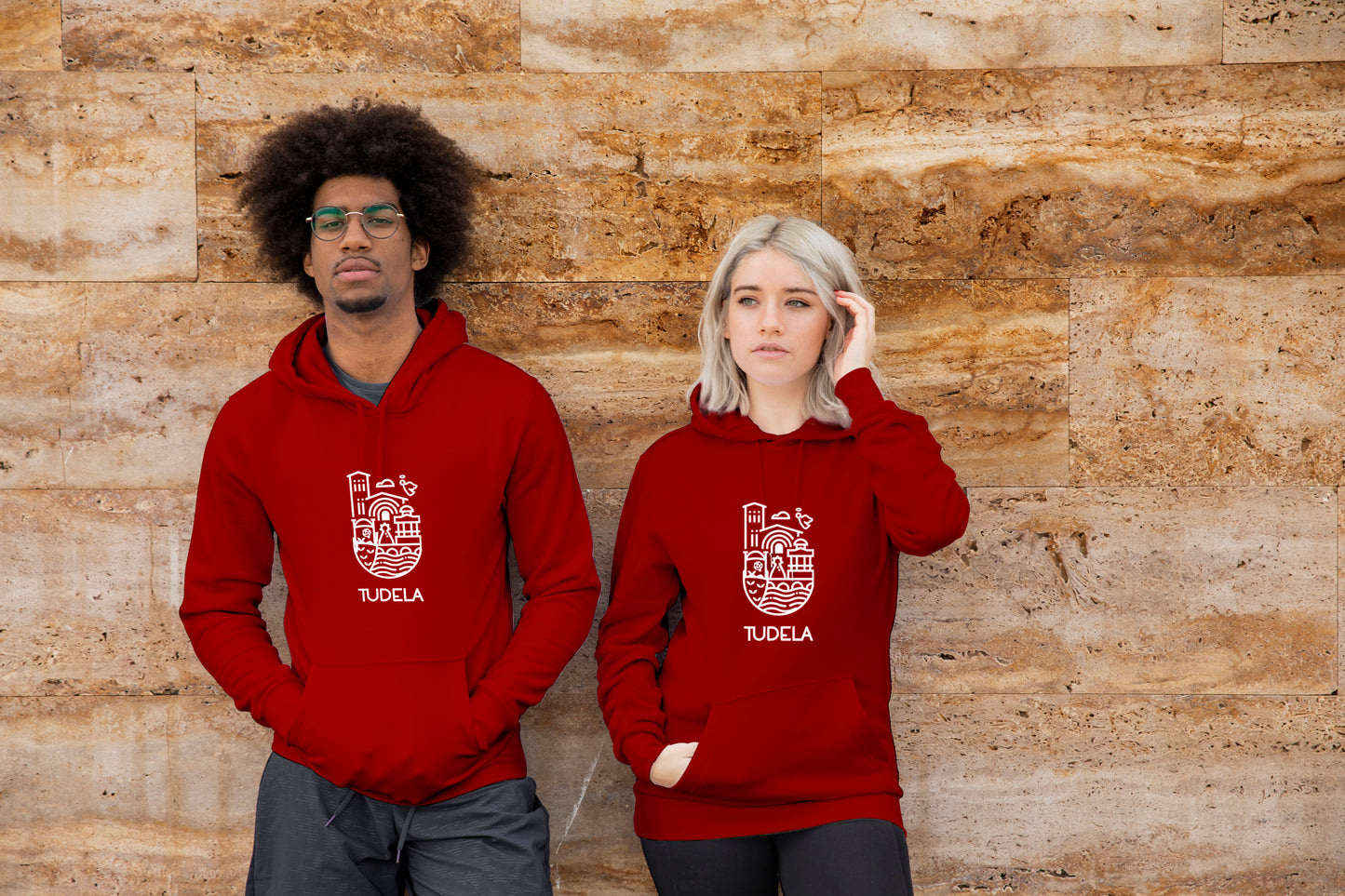 Hoodie Unisex Tudela Gráfica Brocos